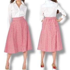 Maxwell and Geraldine The Ginger Skirt Red White Striped Size XL